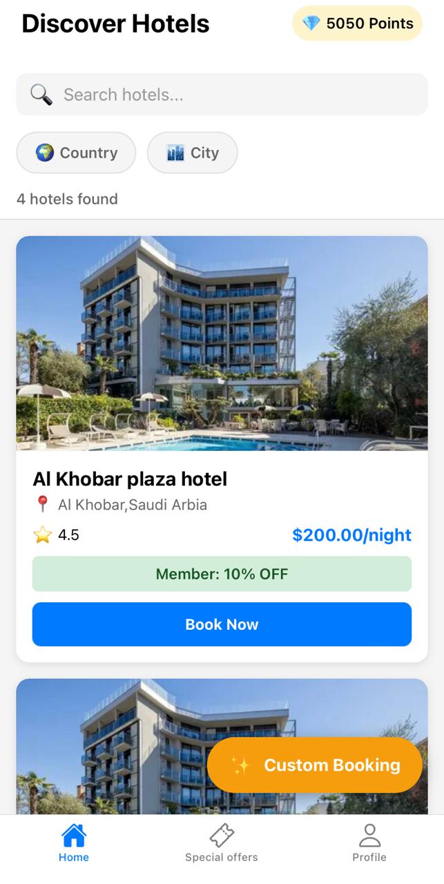 Booking Interface